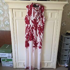 SHEIN Red and White Floral Romper[2/$20]